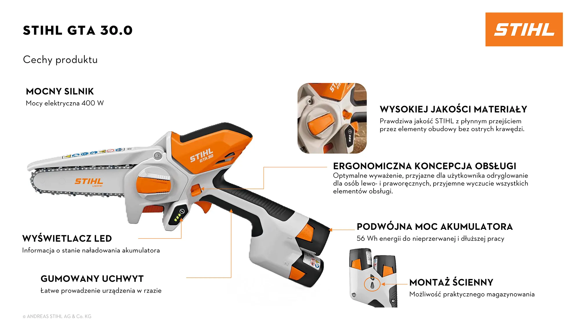 STIHL GTA 30 - Przecinarka akumulatorowa do drewna